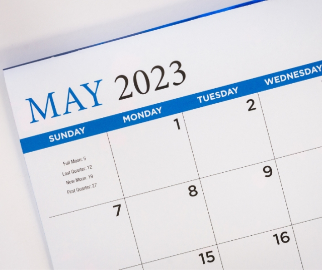 Calendario mayo 2023 en México