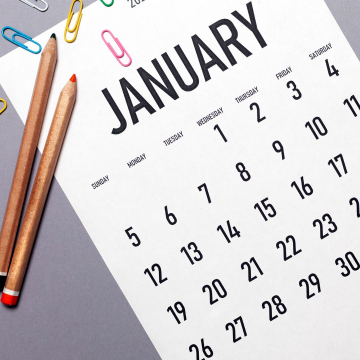 Calendario de días festivos de Enero en México 2025