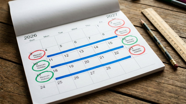 Cuánto duran los periodos sin ninguna fecha señalada en el calendario de México